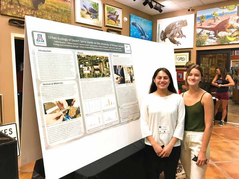 Undergrads Present at Biology of Lizards Alexus and Luiza present poster at Biology of Lizards